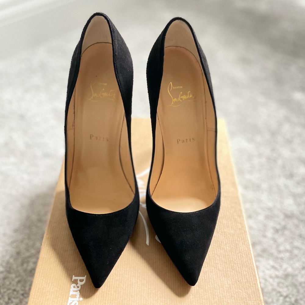 Christian Louboutin So Kate suede pumps